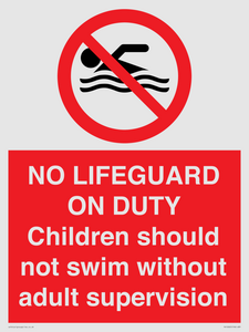 NO LIFEGUARD ON DUTY
